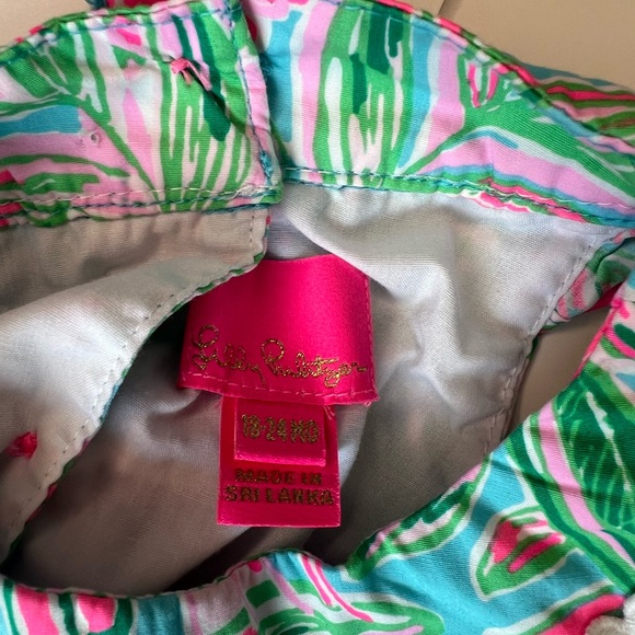 Lilly Pulitzer Pink and Green Floral Kids Dress - Picture 4 of 11